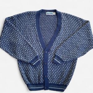 Vintage blue grandpa cardigan